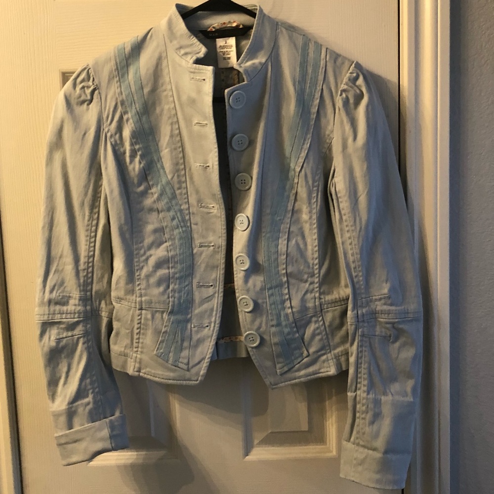 Marc Jacobs light blue military blazer jacket